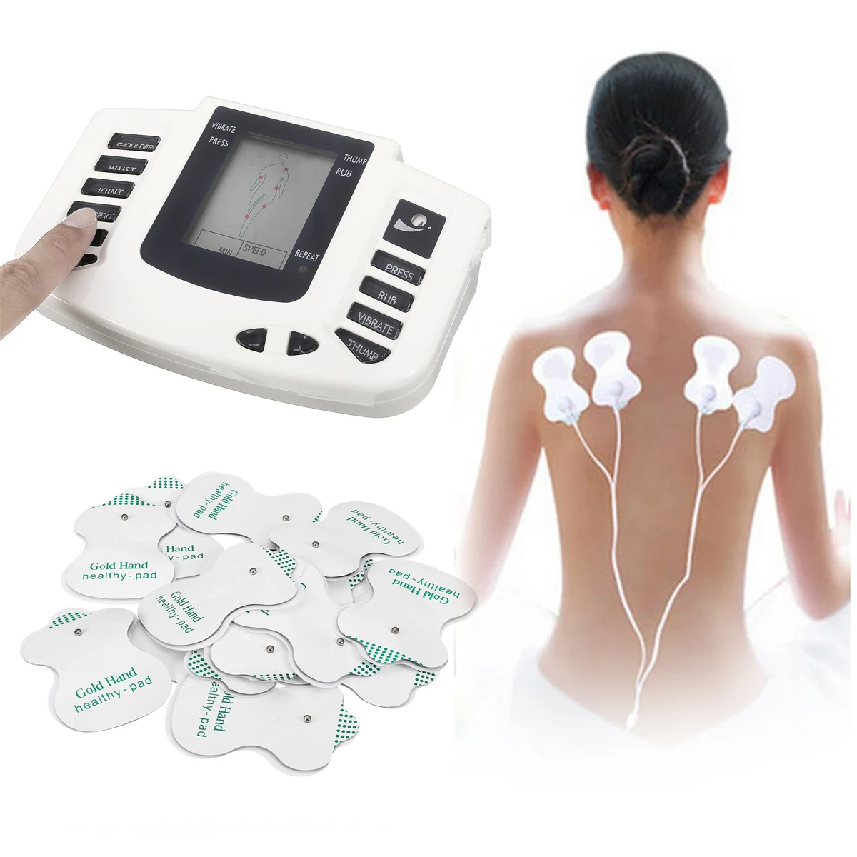 

Tens EMS Acupuncture Pulse Massager Electro Stimulation Electric Muscle Stimulator Electrostimulator Physiotherapy Machine 16pad