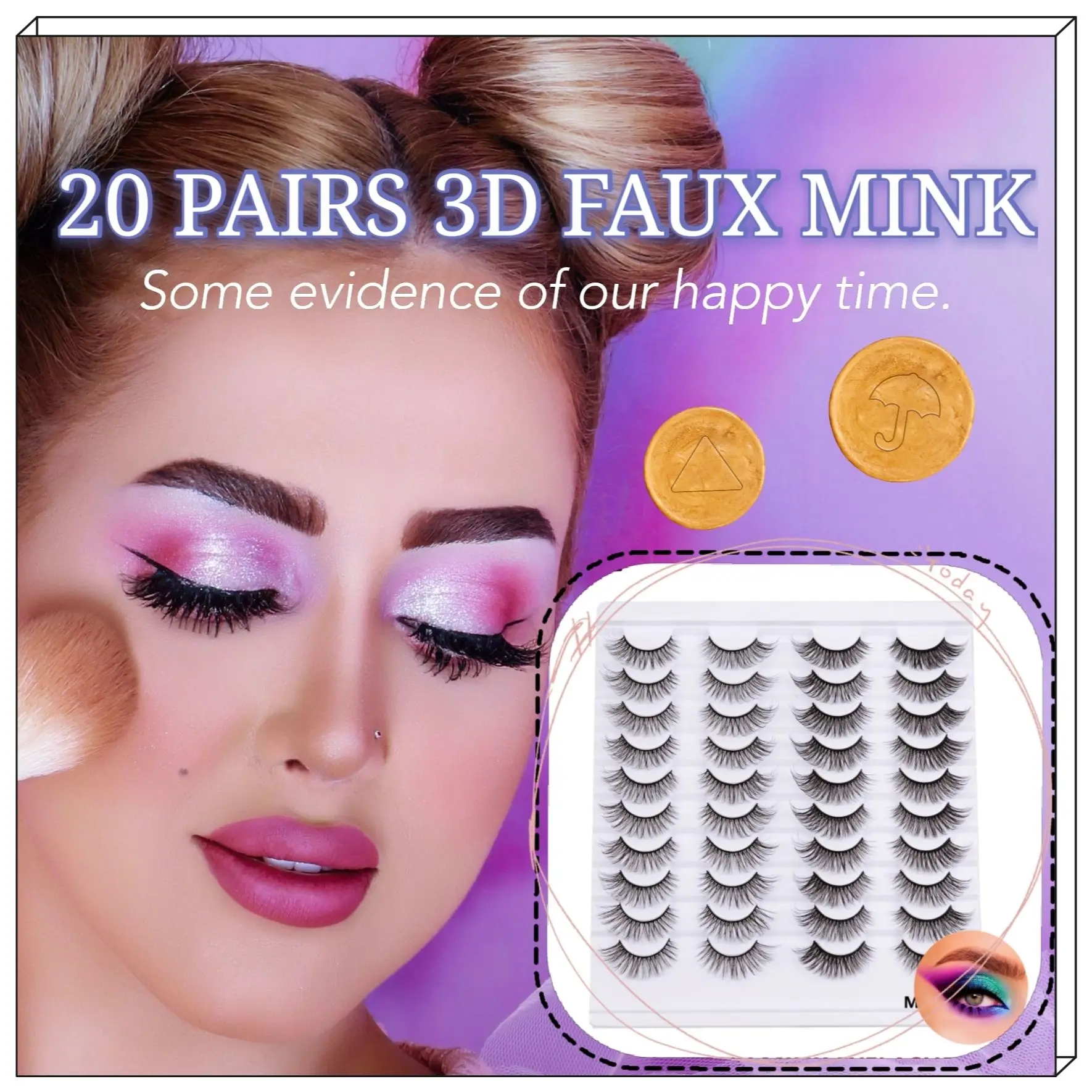 Falsche Wimpern 20 Paare 3d gefälschte Wimpern natürliche lange wispy Verlängerung Großhandel Fuchs Katzenauge handgemachte Faux Nerz Wimpern Make-up