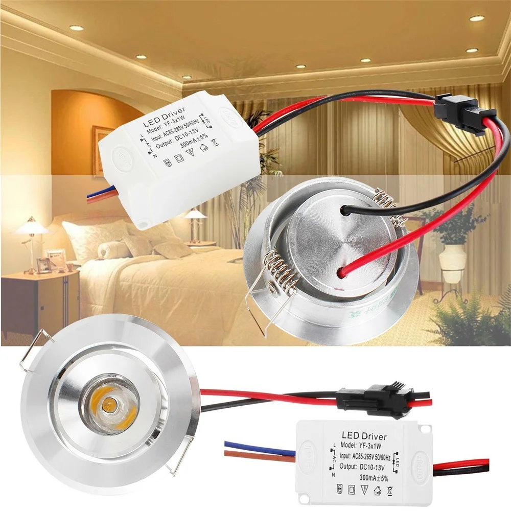 5 sztuk/partia Mini LED wpuszczone COB lampa sufitowa Downlight żarówka 3W 85V-265V High Power lampy oświetlenie wewnętrzne biuro sklep dekoracji