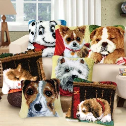 NUBECOM Animal Series Latch Hook Rug Kits, Unfinished Embroidery Material, Hand Knitted, Embroidered Pillow Latch Hook, Beginner