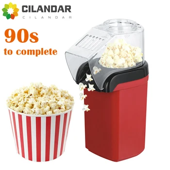 Olievrije Lucht Maïs Machine, Pipoqueir Eletrica Hete Lucht Machine Mini Popcorn Maker Machine-1200W Huishoudelijke Gezonde Home Keuken