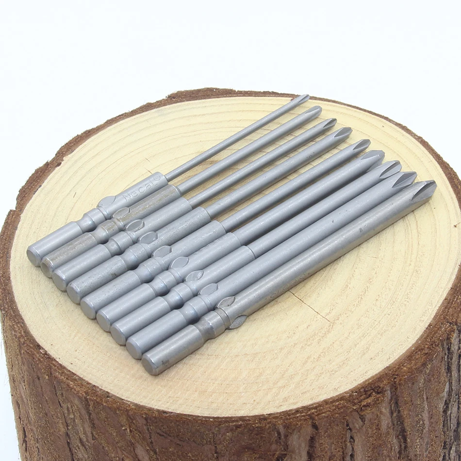1pc 801 shank 5mm magnético redondo phillips cruz cabeça chave de fenda conjunto bit ferramentas manuais longo 80mm