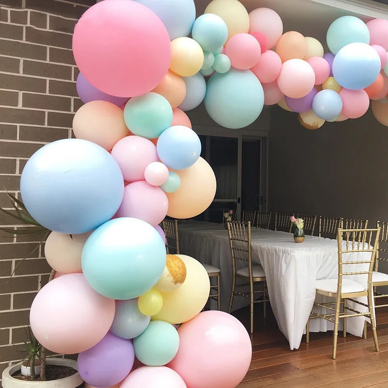 50pcs 10inch Macaron Ballons Pastel Candy Balloons Birthday Party Decorations Baby Shower Colorful Air Ball Wedding Arch Baloons