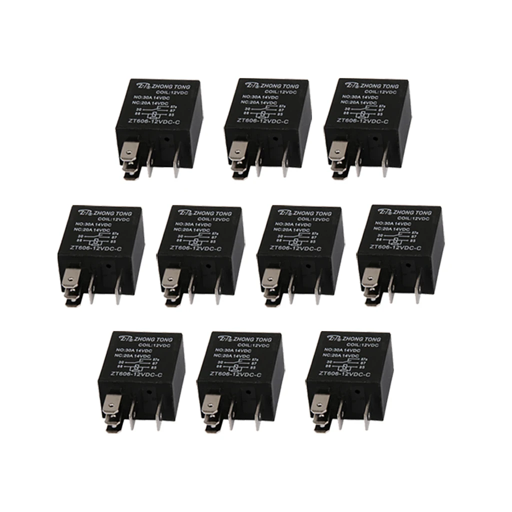 10 PiecesHigh Qualità Auto Camion Auto DC 12V 20A/30A AMP SPDT Relay Relè 5 Spille 5 Prong