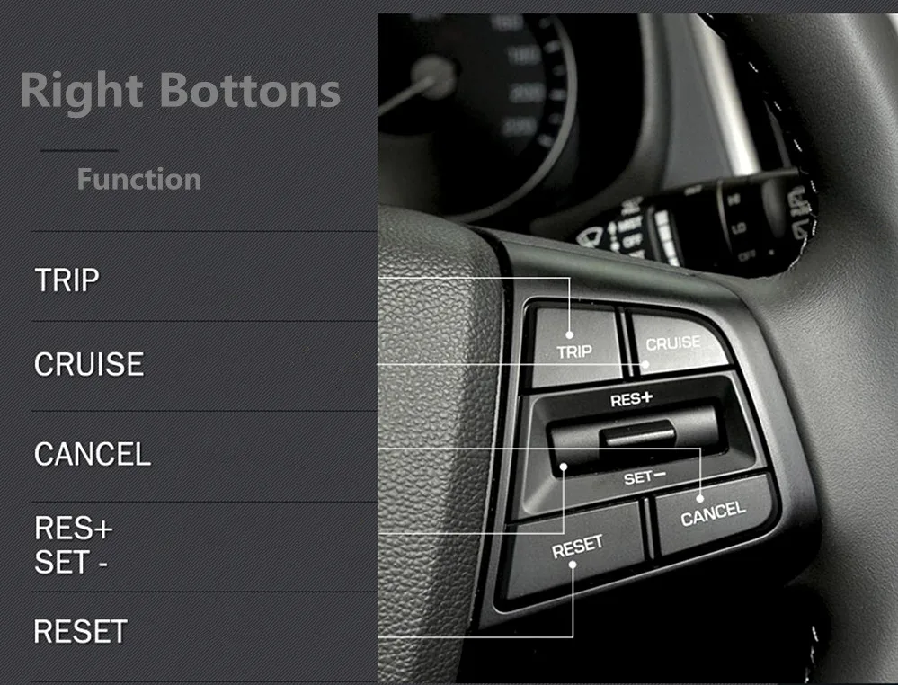 Factory price Steering Wheel Control Buttons Remote Cruise Control Bluetooth Button For Hyundai ix25 (creta) 1.6L 2.0L