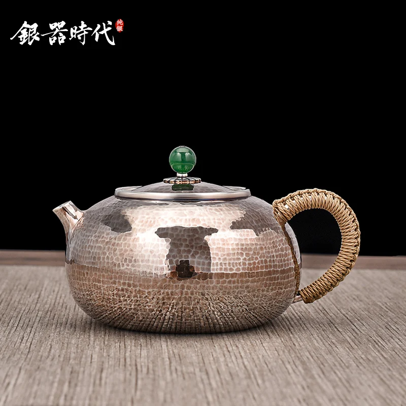 

Silver age silver handmade fine silver 999 household teapot xi shi pot of tea tea kungfu tea kettle