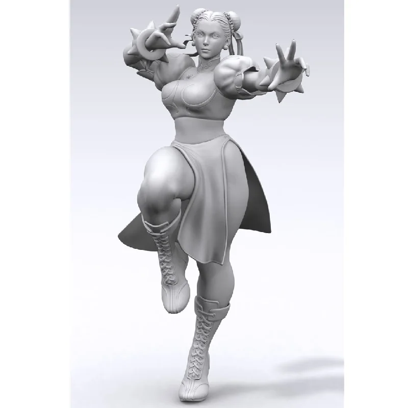 1/6  32CM  3D Printing Street Fighter Chunli Garage Kit GK Model Unpainted High Quality ,White-Film Collection To Painter A130