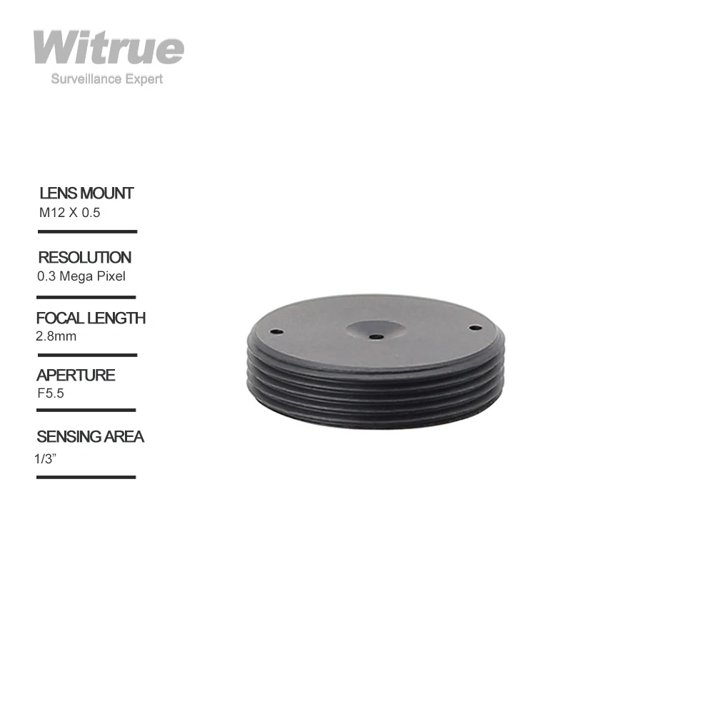 Obiektyw otworkowy 2.8mm M12 X 0.5 mocowania 1/3 "F5.5 dla Mini kamery bezpieczeństwa
