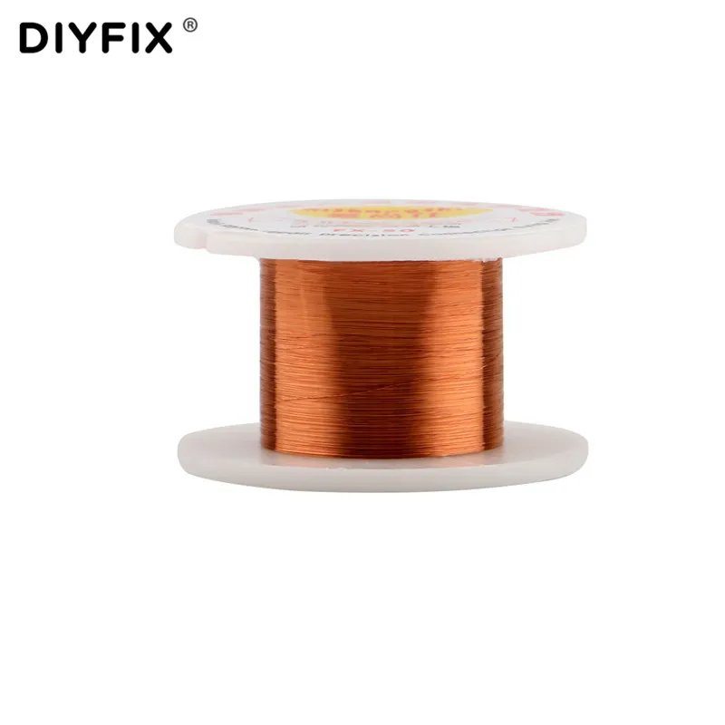 DIYFIX 1Pc 0.02mm 50m PCB Link Wire Soldering Wire Copper Jump Line for iPhone CellPhone Chip Welding Maintenance Repair Tools