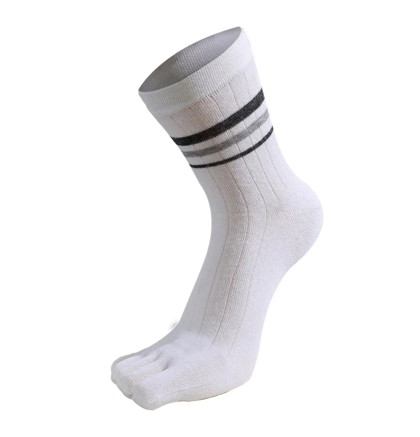 5 Pairs High Quality Toe Socks Cotton Men\'s Spring Autumn Breathable Fashion Striped Business Casual 5 Finger Socks with Toes