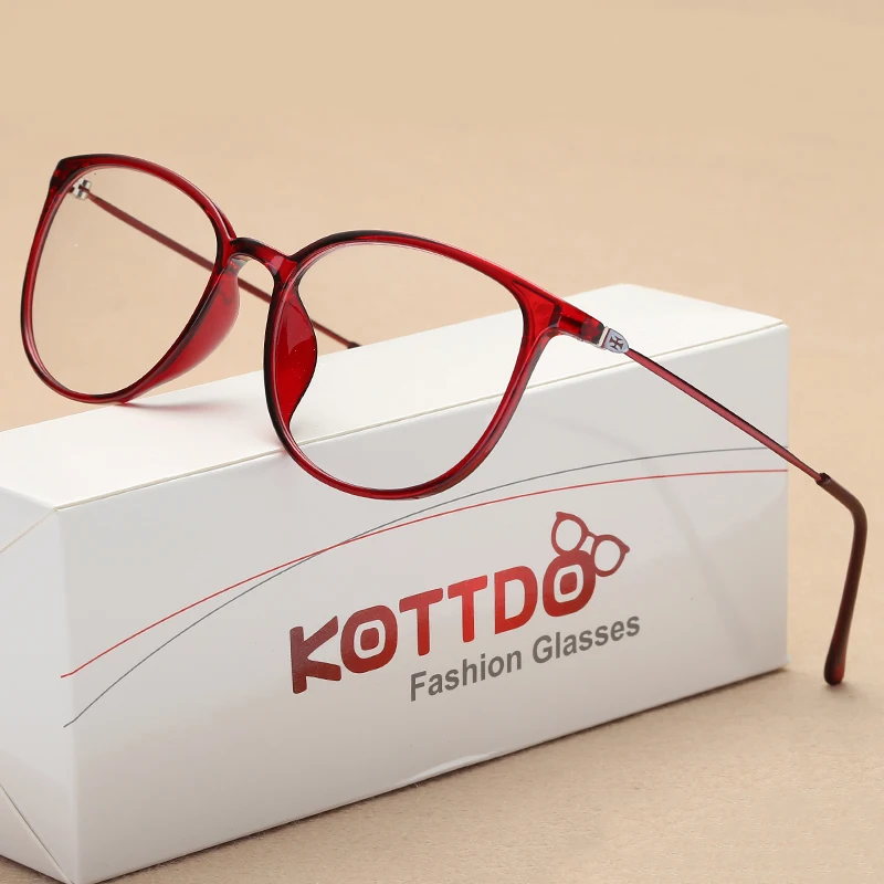 KOTTDO, nuevas gafas de moda para mujer, gafas cuadradas de plástico, montura de gafas ópticas, gafas transparentes Retro para miopía