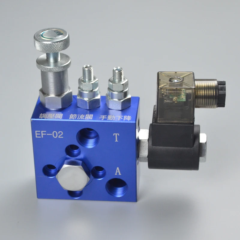 

DC12v Solenoid valve coil ET-02 lifting valve group platform hydraulic integrated valve block for lifting freight elevator