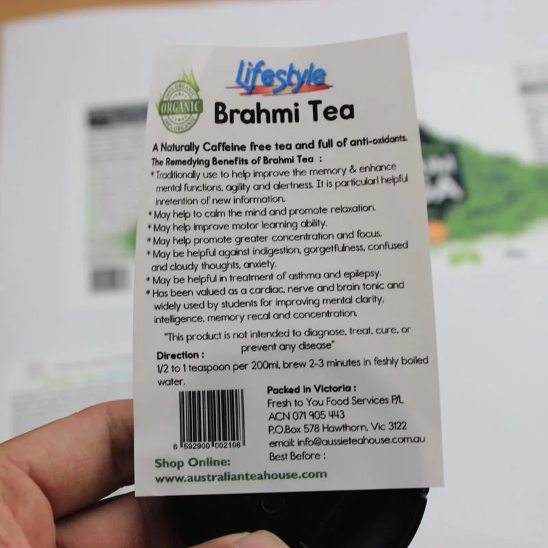 

Fancy promotion cosmetic adhesive packaging label with barcode