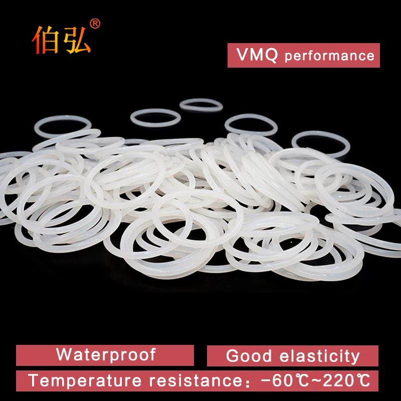 White Silicon Ring 1PC/lot Silicone/VMQ O-Ring CS4mm OD 55/60/65/70/72/75/80/85/90/95/100/105/150mm Rubber Seal Gaskets Washer