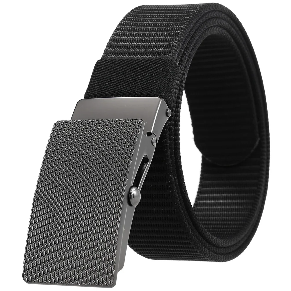 New Casual Business Belt Nylon Braided Belt Men's Roller Buckle Belt Men Designer Belts