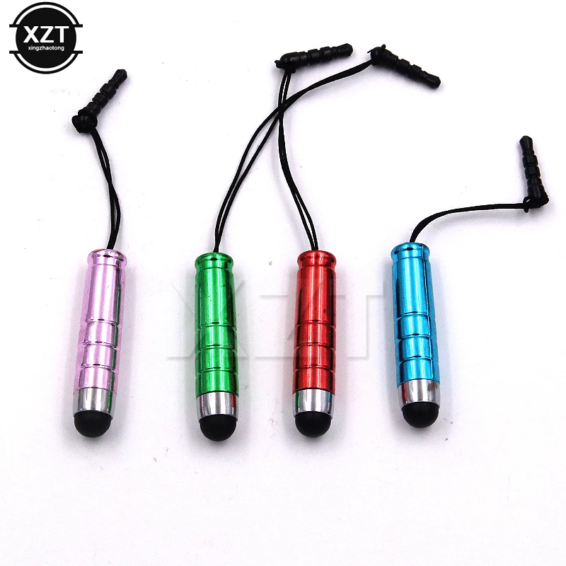 10Pcs Mini Fine Point Stylus Universal Capacitive Screen Touch Pen Stylus for Smart Laptop Tablets Pens with Dust Plugs