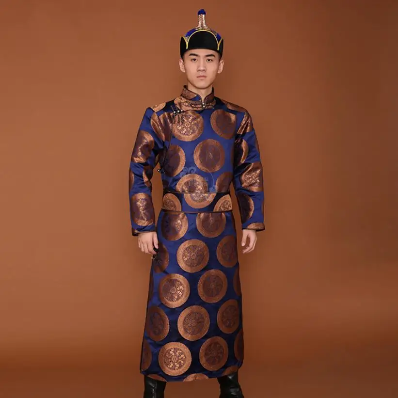 Maschio Asia apparel robe mongolia costume di seta nazionale abito Festa di nozze partito mongolo abbigliamento per gli uomini oriental stage di usura