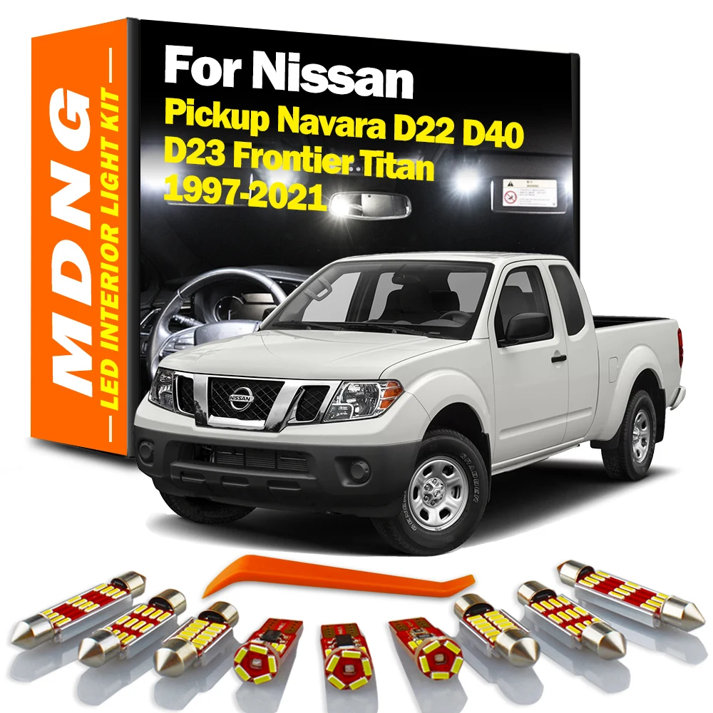 MDNG Canbus LED Interior Map Dome Light Kit For Nissan Pickup Navara D22 D40 D23 Frontier Titan 1997-2019 2020 2021 Led Bulbs