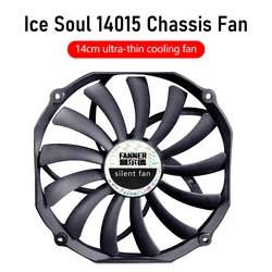 FANNER 140mm 300-1100RPM High Performance Case Fan 4Pin PWM Intelligent Temperature Control Speed Regulation Chassis Fan PC Fans