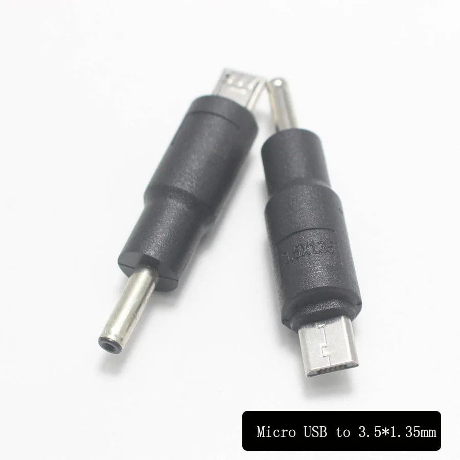 1pcs DC Power Plug to Micro usb 5Pin Chariging Connector for 5.5x2.5 5.5x2.1 4.8x1.7 4.0x1.7 2.5*0.7 5.5x1.7 3.5x1.35 3.0x1.1mm