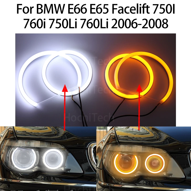 

Switchback Cotton Light LED Angel Eye Dual White Amber for BMW E66 E65 Facelift 750I 760i 750Li 760Li 2006 2007 2008