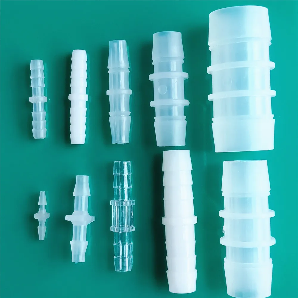 2pcs 24Sizes 2.4-32mm Plastic Silicone Tube Joint Equal Diameter Straight Gas Water Pipe Hose Connectors Aquarium Drop Shipping