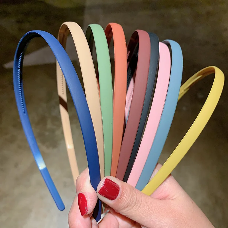 Fashion Hair Bands for Women Bezel Colorful Solid Color Non-slip Thin Edge Headband Girls Hair Hoop Hair Band Hair Accessories