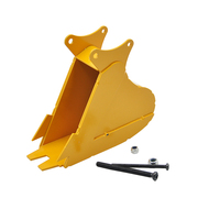 Small Trench Bucket Full Metal for Huina 1550 1580 1592 Excavator 1/14 RC Metal Excavator Trenching Parts