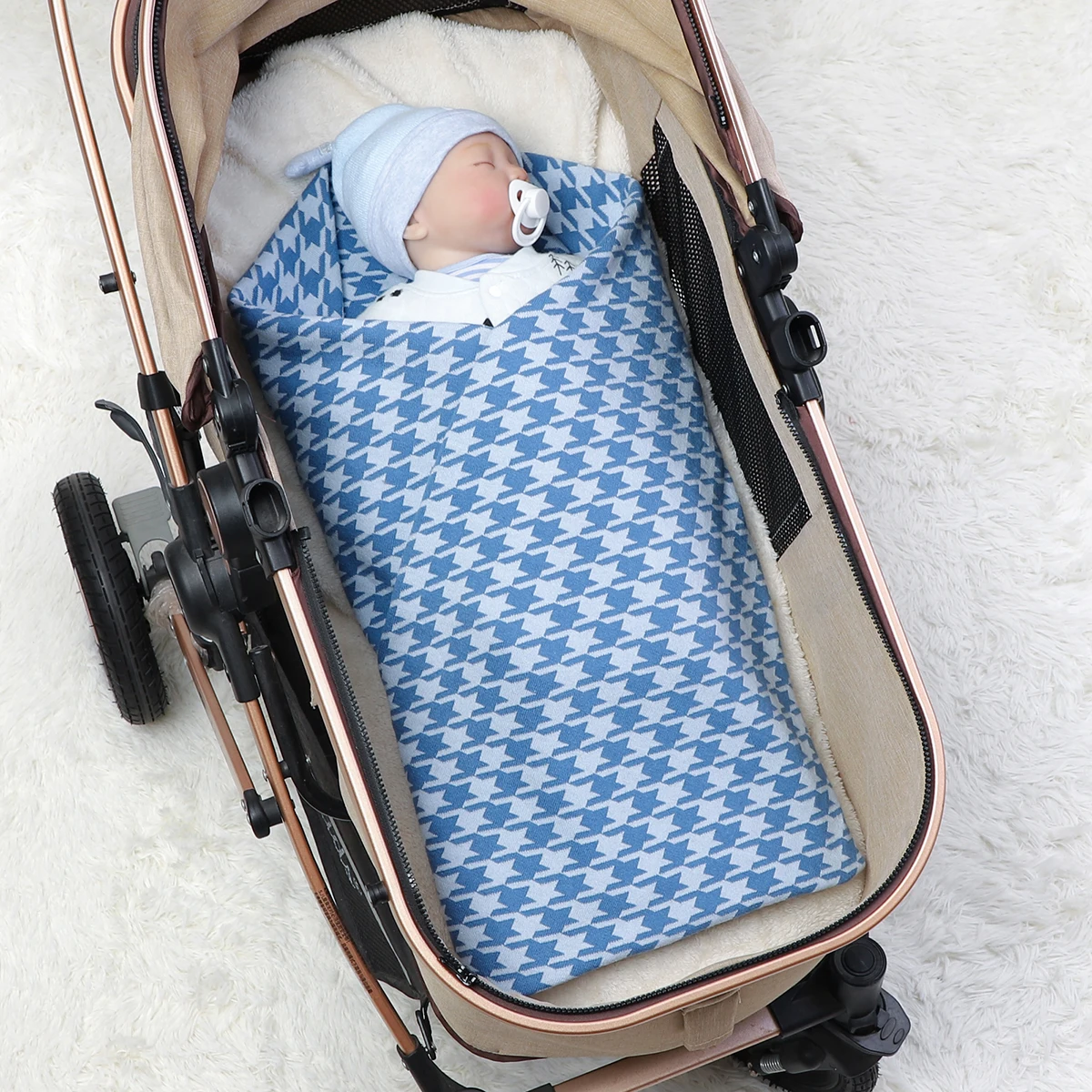 Baby Blankets Super Soft Newborn Girls Boys Swaddle Wrap Quilts Plaid Toddler Infant Stroller Bedding Cotton Knitted Blanket