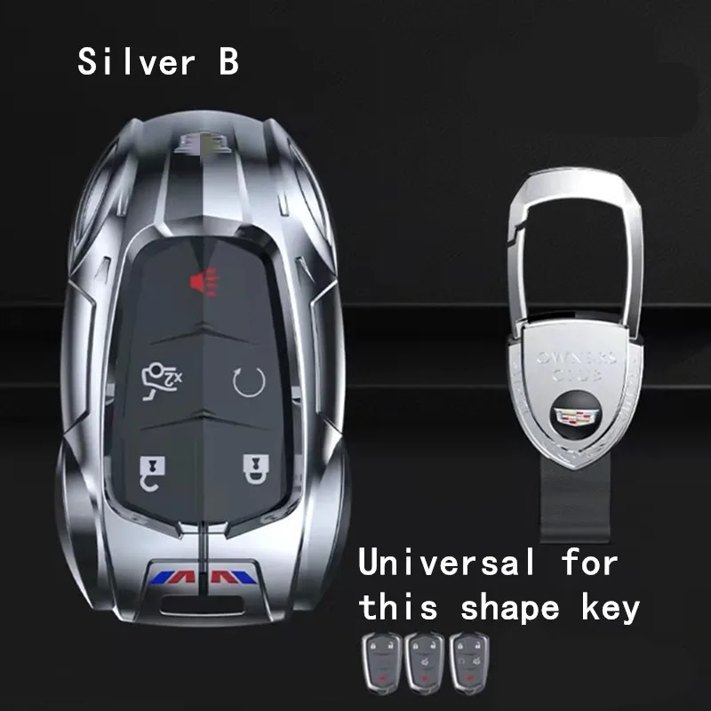 Zinc Alloy sports Car Design Key Cover Case For Cadillac Escalade CTS XTS ATS ATS-L XLS SRX 2015 4/5/6 Button 28T CTS-V XT5 CT6