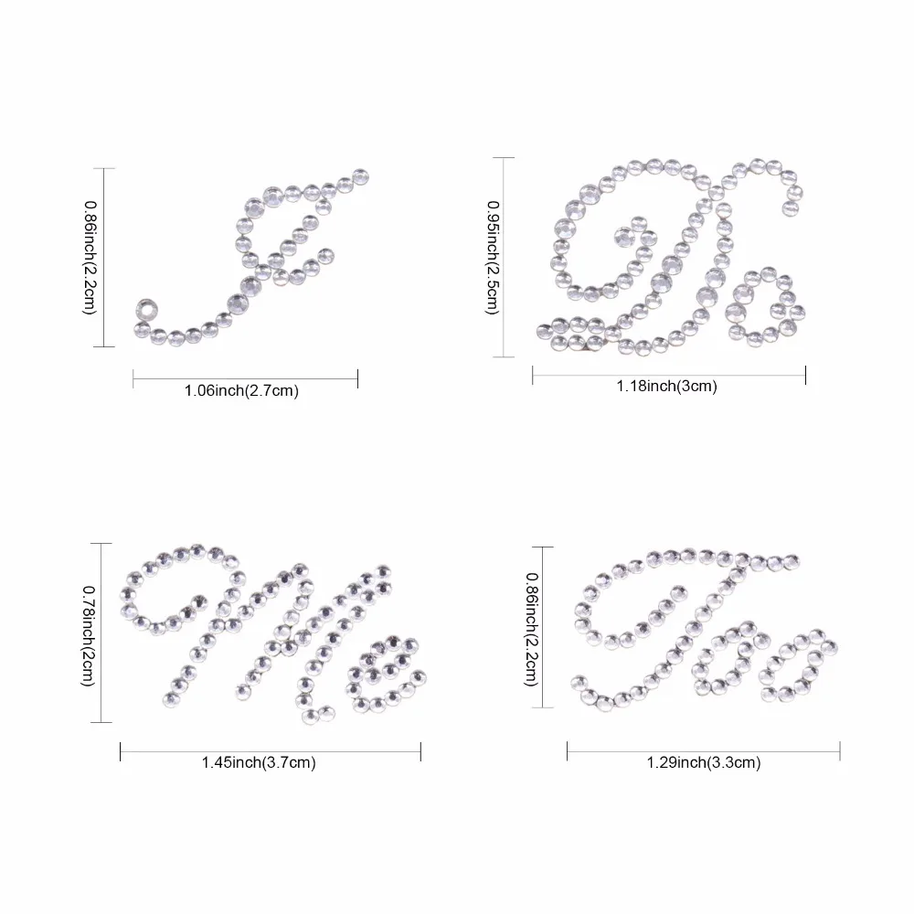 1Set Novelty Glitter Stickers Rhinestone Letter I Do Me Too Wedding High Heel Shoes Decal for Bachelor Bridal Shower Party