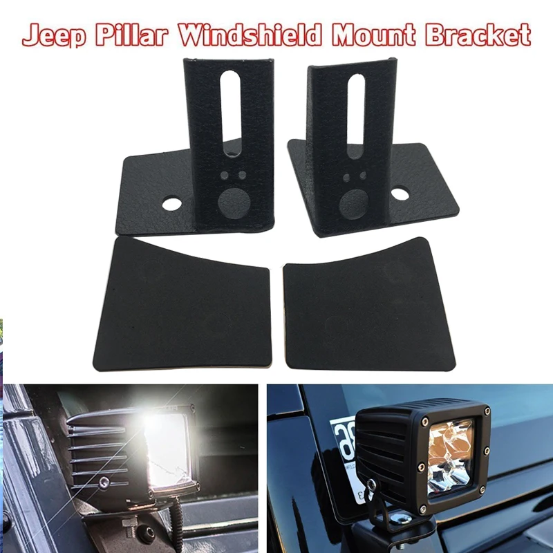 4 inch LED WORK  light Offroad LED Driving Work Spotlight Bracket Holder for J eep W rangler JK 2007-2018