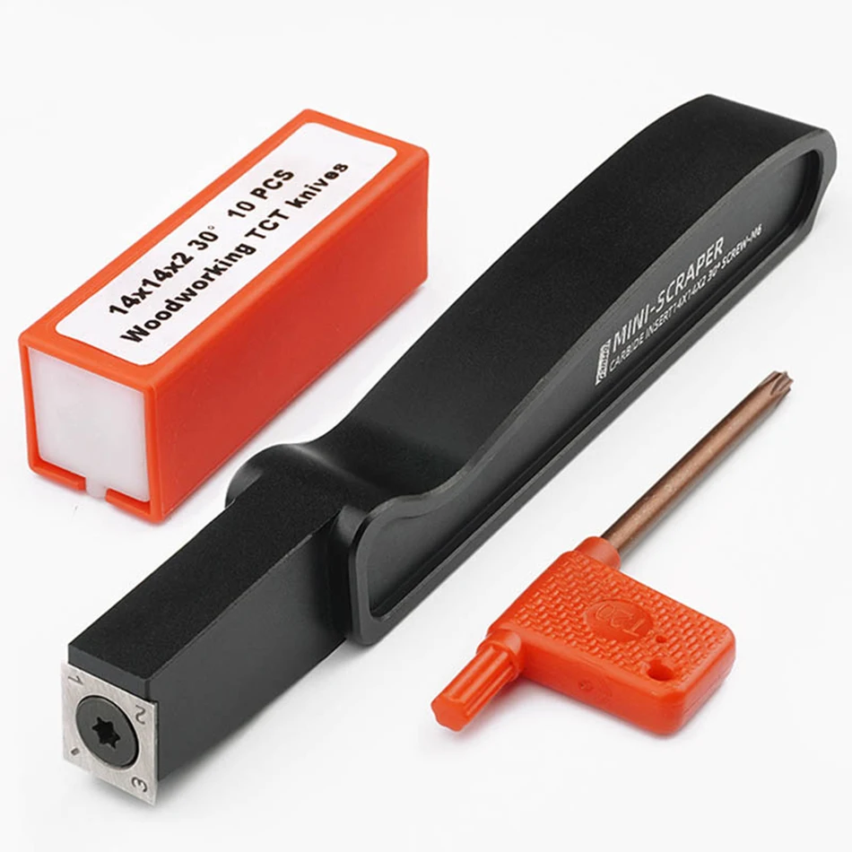 GanWei Mini raschietto in metallo duro raschietto per colla strumento per sbavatura coltello per rifilatura del legno coltello per tornitura per tornio utensili per legno