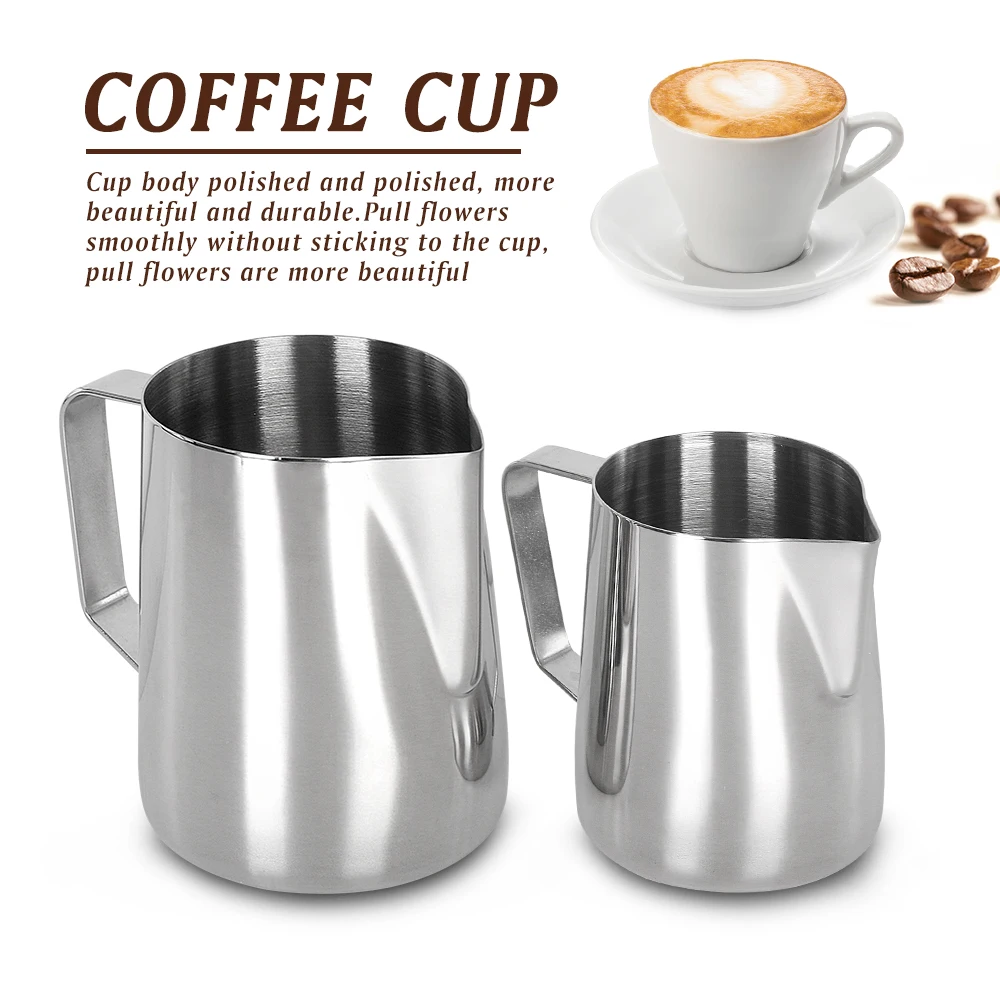 ITOP 350ML/600ML Garland Cup Coffee Milk Frothing Pitcher Pull Flower Cup Stainless Steel Coffee Cup For Milk Foam & Latte Art