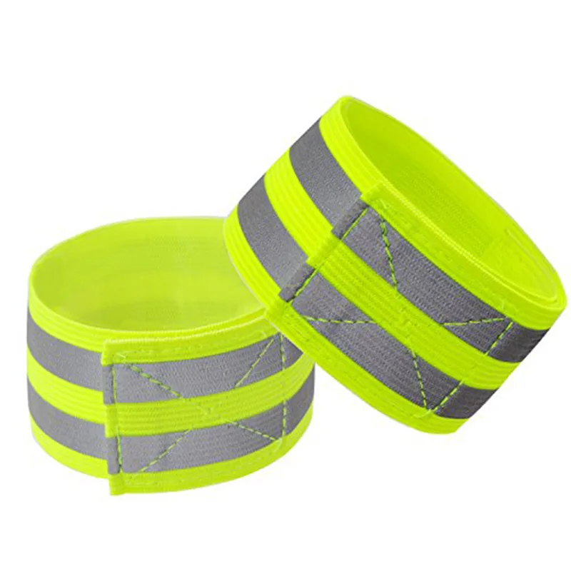 Reflective Bands Elasticated Armband Wristband Ankle Leg Straps Safety Reflector Tape Straps for Night Jogging Walking Biking