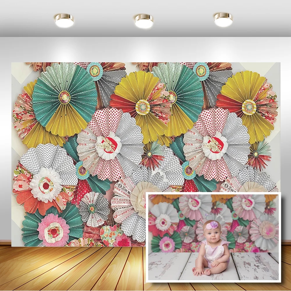 

Giant Paper Flowers For Newborn Baby Birthday Photography Background 1st Birthday Photo Props Studio Booth Background Decoration