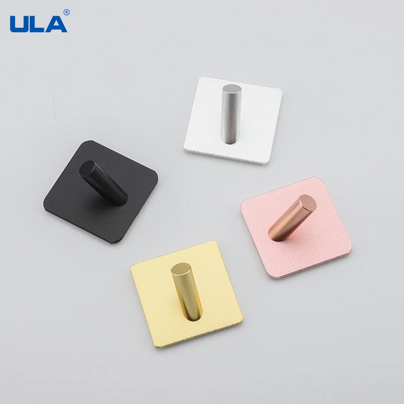 ULA Self Adhesive Wall Hooks Robe Hook Wall Hook Towel Hook for Bathroom Coat Hook Rustproof Hook Hanger for Kitchen Hardware