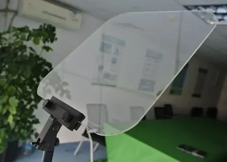 Professionelle Teleprompter Glas Importiert 2mm Spektroskop Ultra-dünne Film Transparent Glas Ohne Geisterbilder
