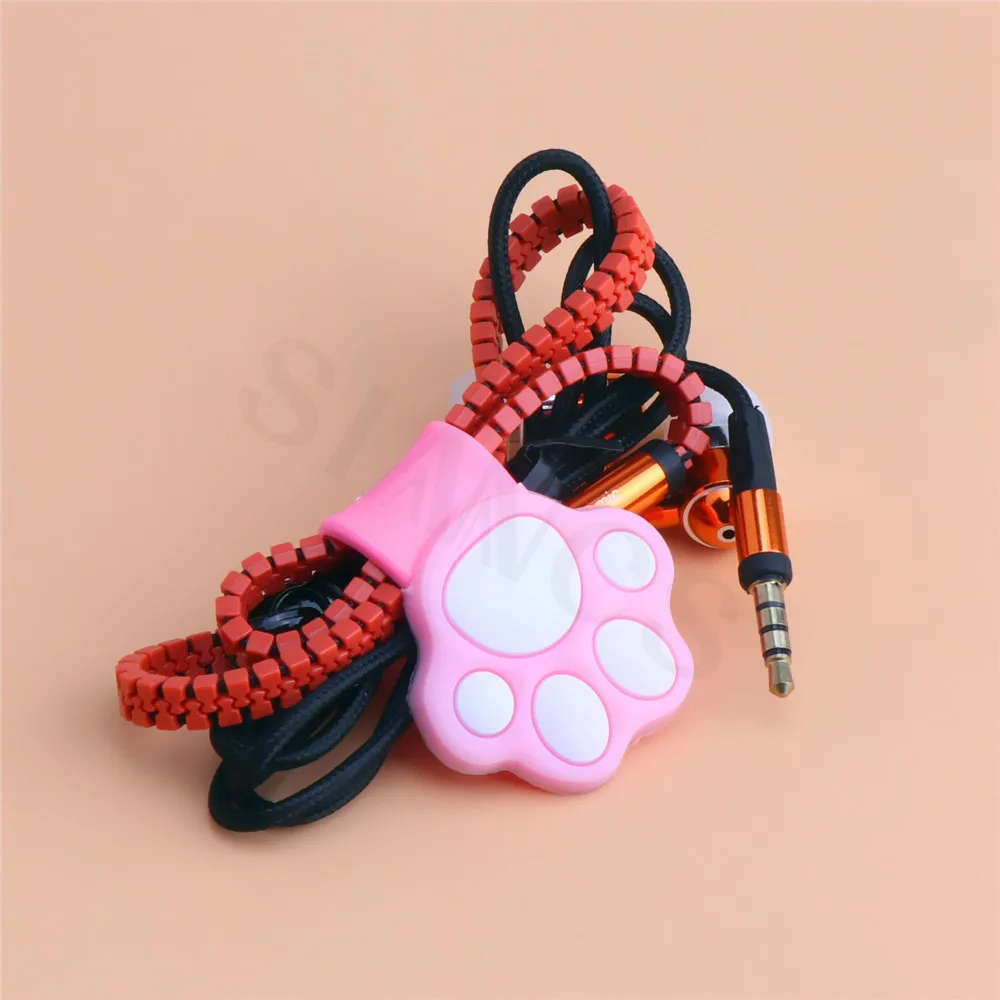 Cartoon Wire Storage Buckle Holder Organizer Mobile Phone Data Cable Winder Cat Paw Silicone Cute Earphone Cable Management Clip