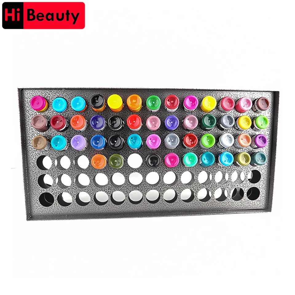 1PC 78 Holes Stainless Steel Tattoo Ink Pigment Cups Caps Stand Holder Storage Container Standing Rack Tattoo Accessories