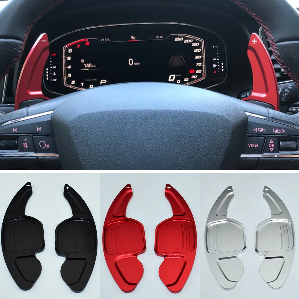 For AUDI A3 S3 A4 S4 B8 A5 S5 A6 S6 A8 R8 Q5 Q7 TT DSG Car Steering Wheel Extension Shifters Shift Aluminum Shift Paddles 2pcs