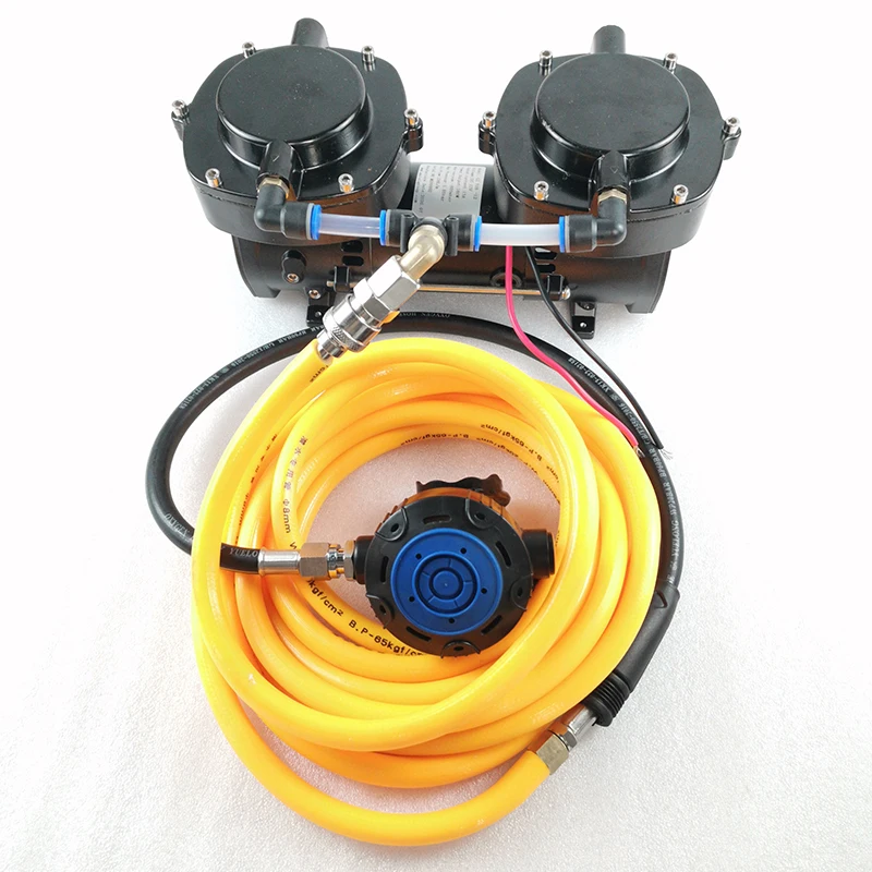 DP70B 12V 160w diving compressor Pump for Third Lung Serface Hookah Diving System with Hose Regulator