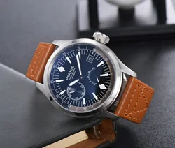 PARNIS Fashion High Quality 46.5mm Self Winding WWristwatch Power Reserve Date Indicator Big Crown ST2530 Automatic Movement