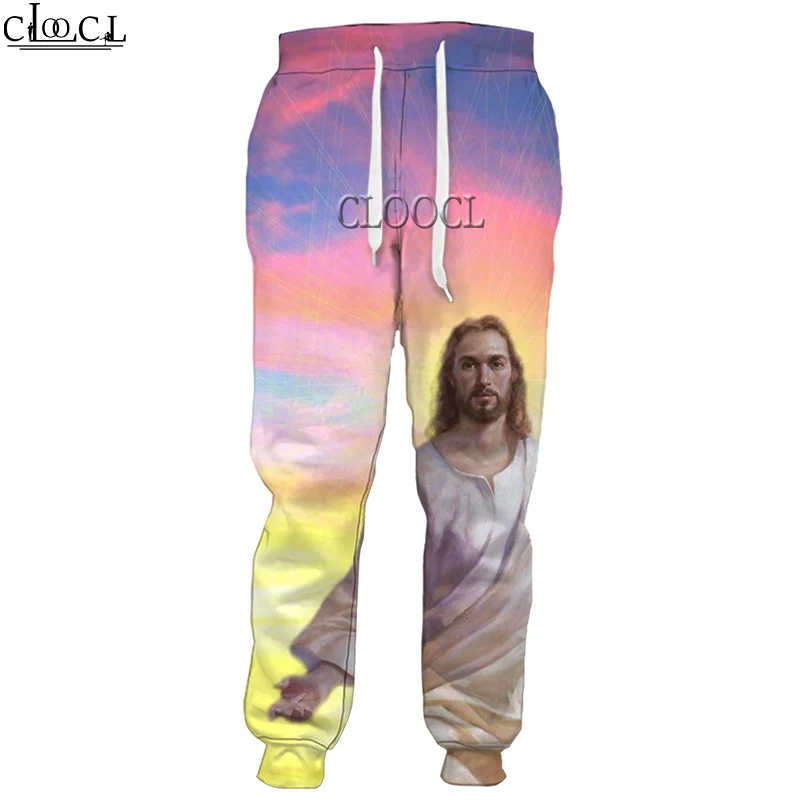 

CLOOCL New Fashion Newest God Religion Christ Jesus Men Women Trousers 3D Print Hip Hop Hot Selling Harajuku Pants Drop Shipping