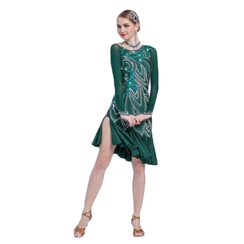 

L-17192 New Latin dance dress clothing for adult, female national standard dance competition performance latin dance dress