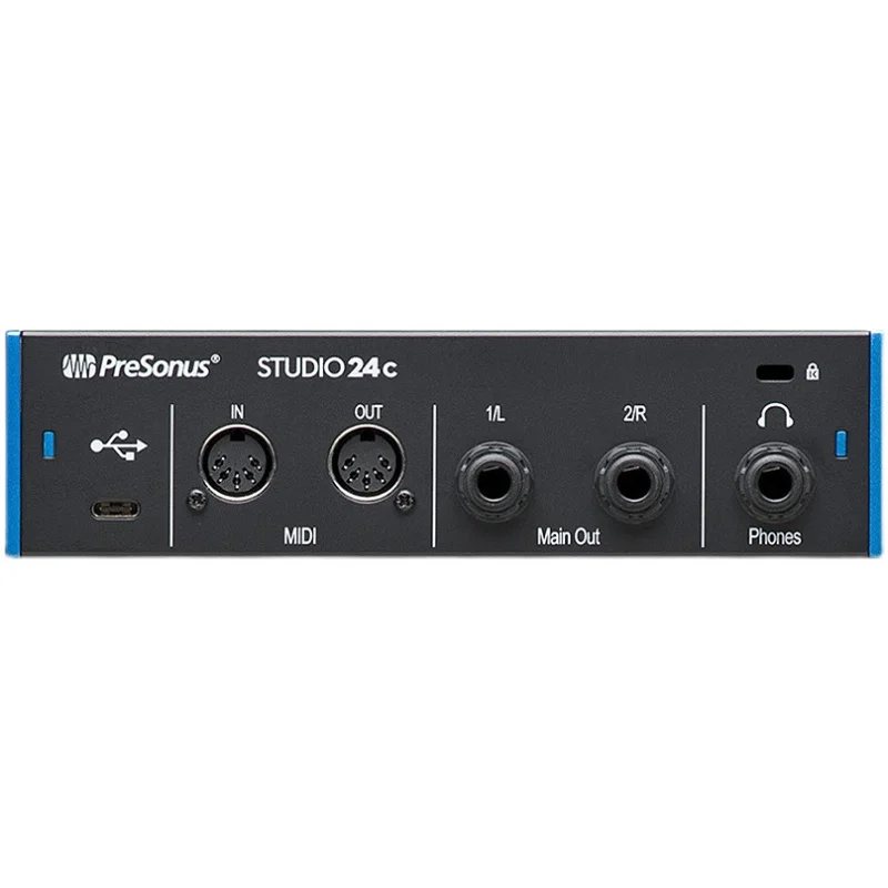 PreSonus Studio 24C USB-C™ compact Audio interface with 2 mircophone preamps for recording vocals and home recording studios