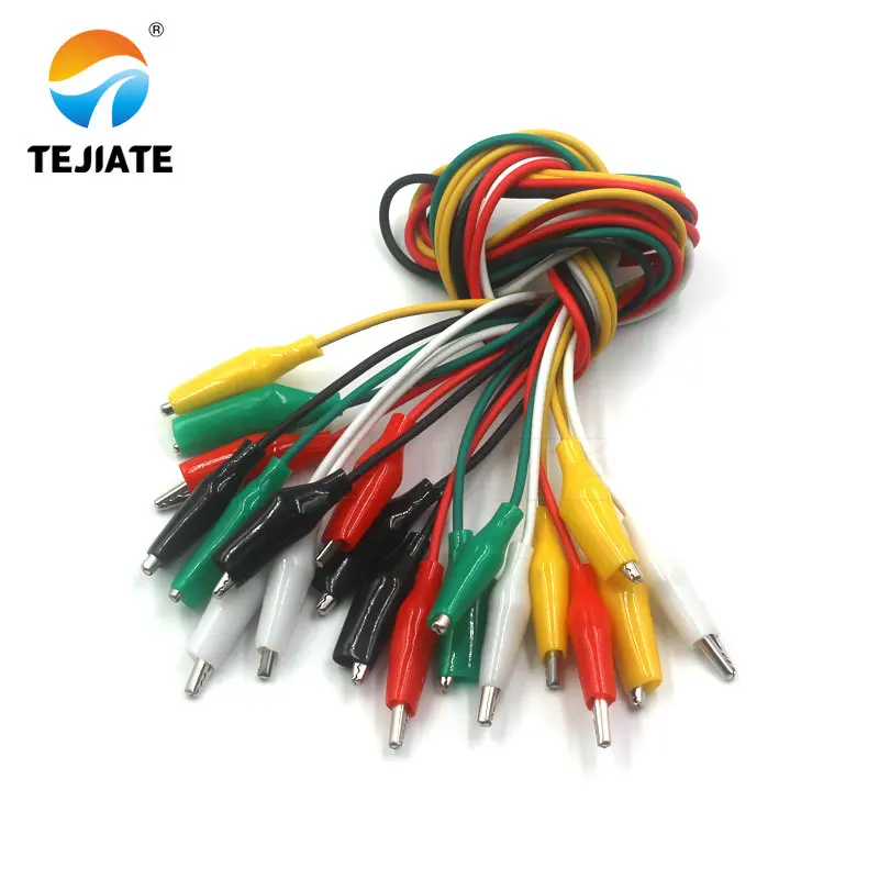 1Lot/10pcs Double Header Alligator Clip Power Test Line Chromatic Wire Small/Medium/Large Experimental Component