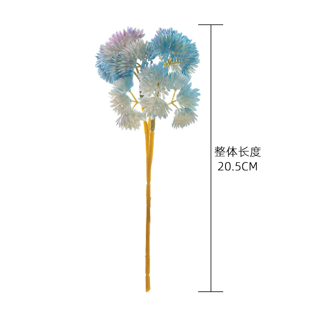 20cm Soft Gum Rice Fruit Embroidered Cone Fake Flower Feel Succulent Plant Mori Female Family Home Decoration Flower Arrangement