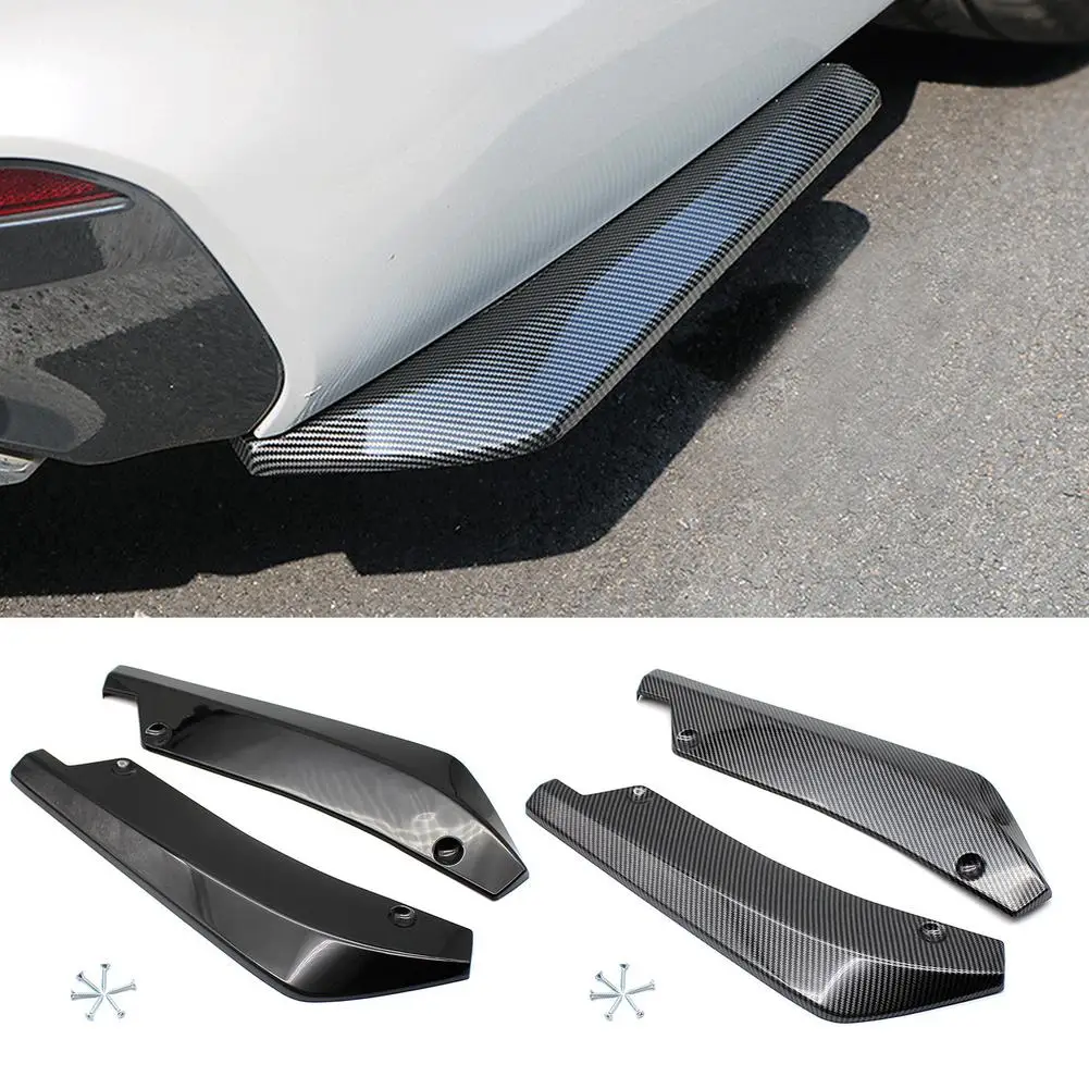 Universal Car Bumper Spoiler Strip Carbon Fiber Enveloping Anti-collision Spoiler Auto Exterior Decoration Sports Modified Parts