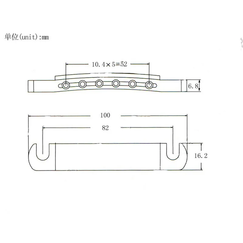 Ein Satz mit 6 Saitenhaltern für E-Gitarren-Zubehörteile, Sandy Silver Musikinstrument – Detail 7